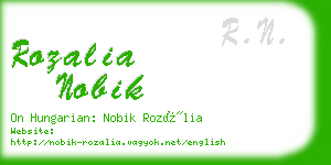 rozalia nobik business card